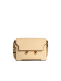 Marni 'New Trunk' Ivory Leather Crossbody Bag Women