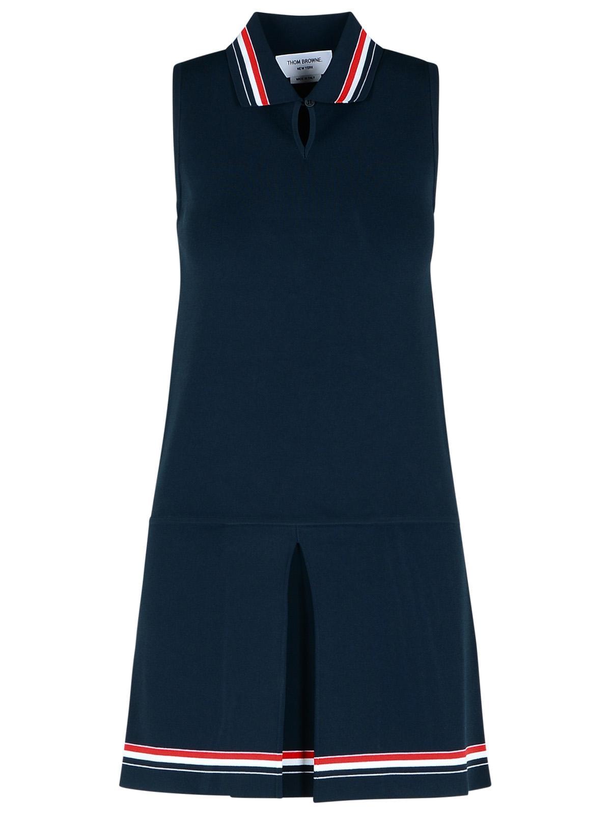 Thom Browne 'Tennis' Dress In Navy Viscose Blend Women