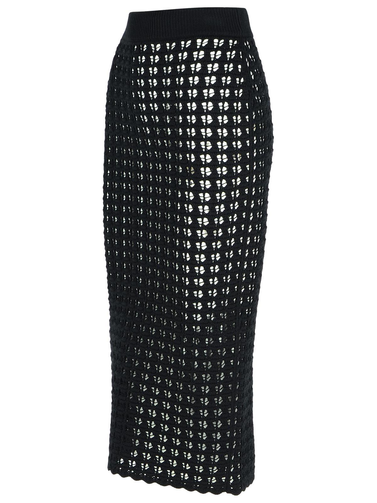 Dolce & Gabbana Black Virgin Wool Skirt Women