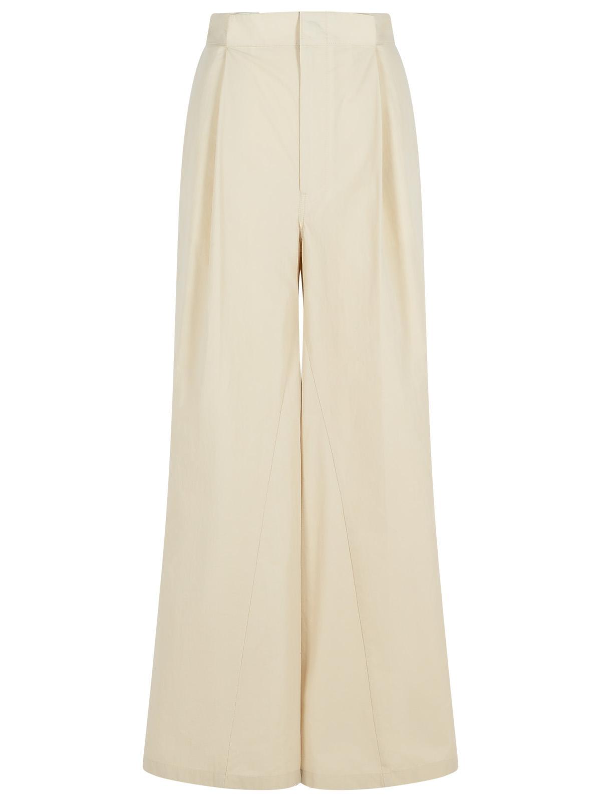 Maison Margiela 'Over' Ivory Cotton Blend Pants Women