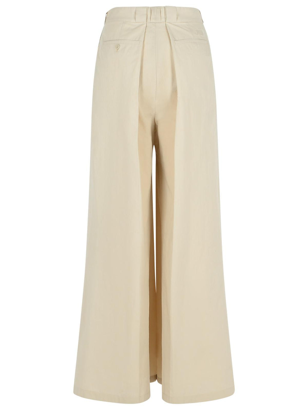 Maison Margiela 'Over' Ivory Cotton Blend Pants Women