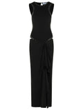 The Attico Dress In Black Acetate Blend Women