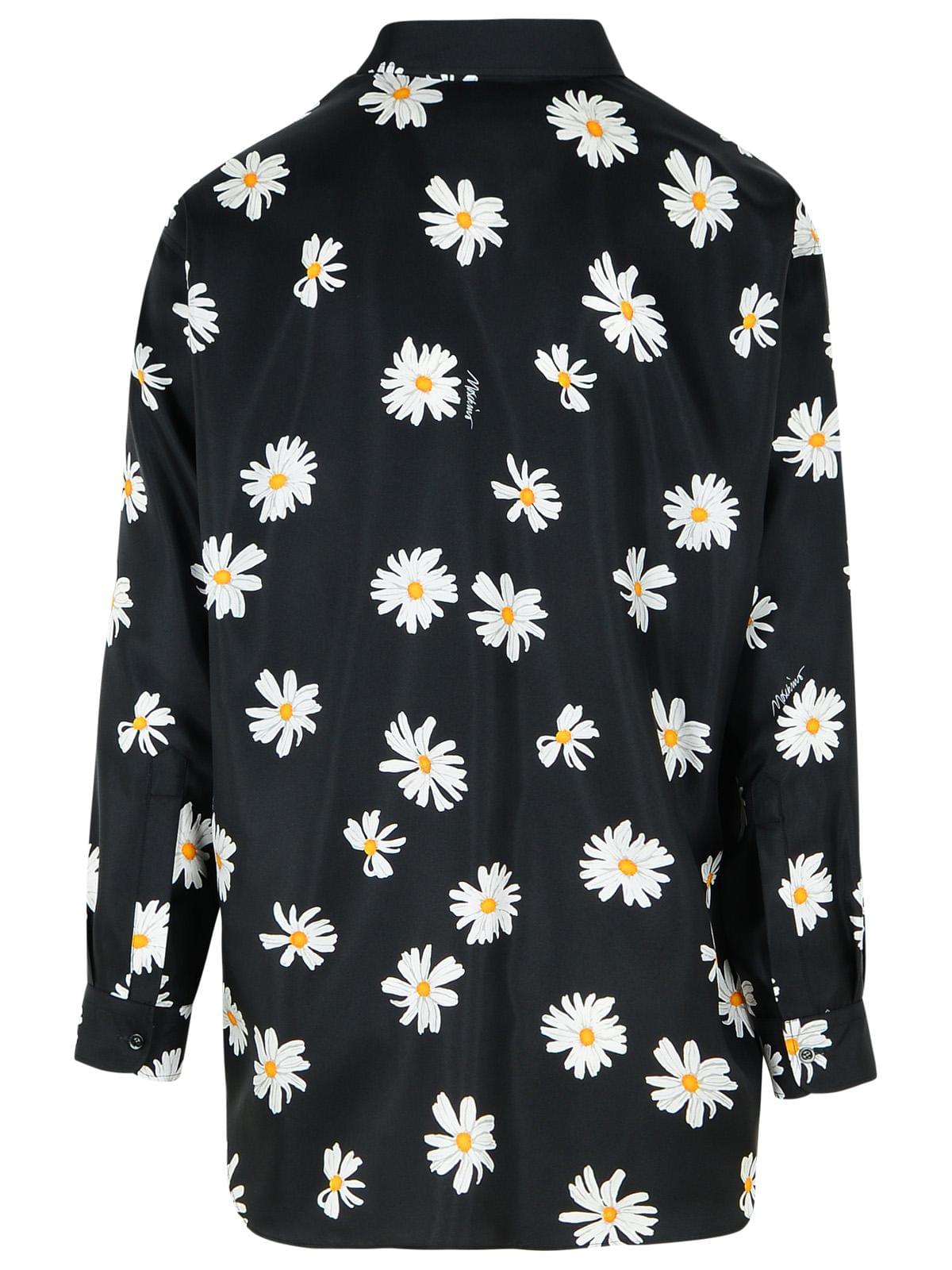 Moschino Black Silk Shirt Men