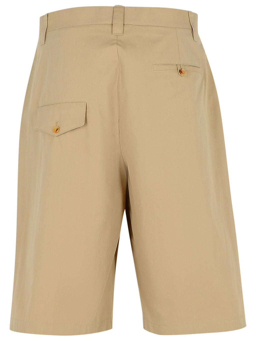 Moschino Beige Cotton Blend Bermuda Shorts Men