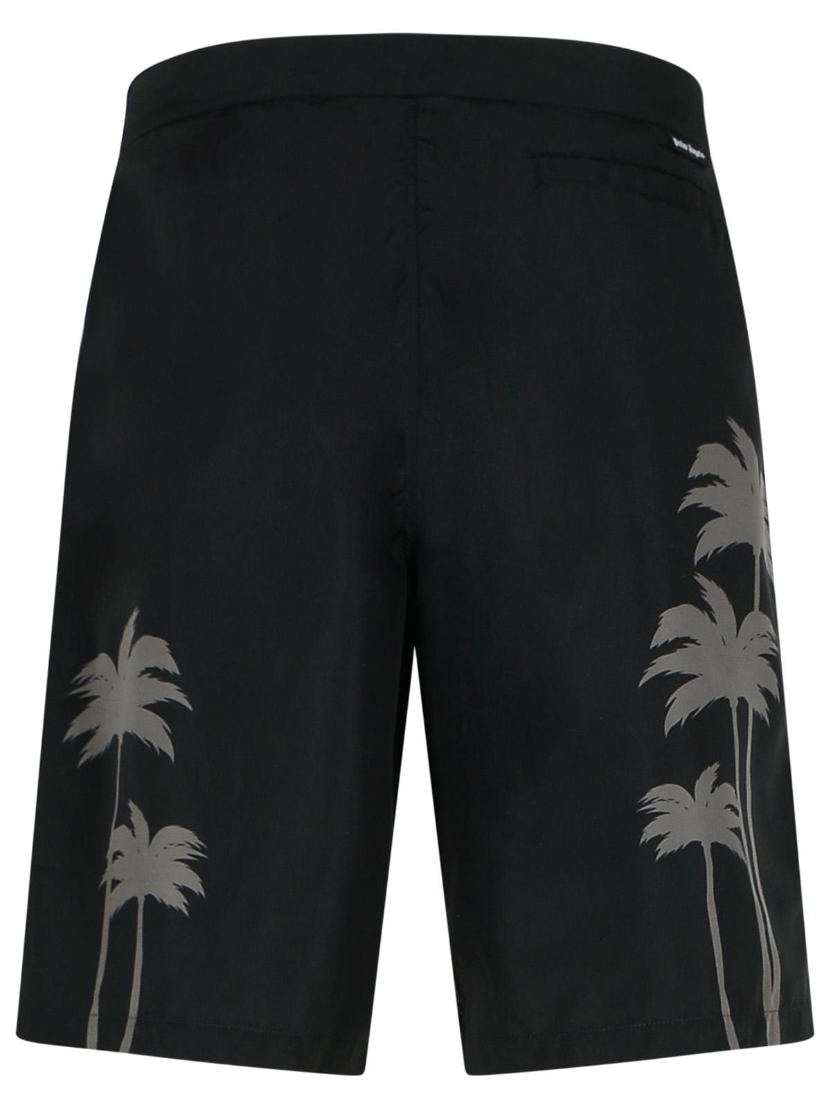 Palm Angels 'Palms' Black Polyester Swimsuit Men
