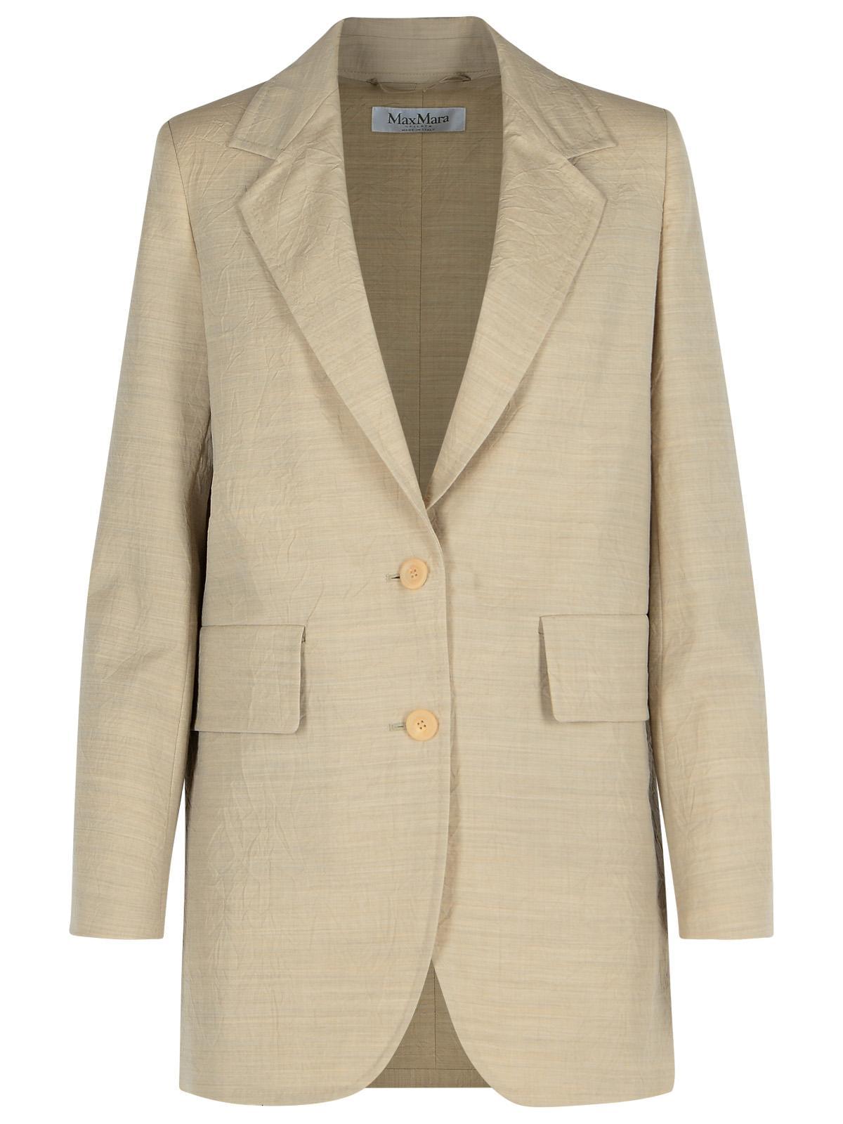 Max Mara 'Acacia' Beige Virgin Wool Jacket Women