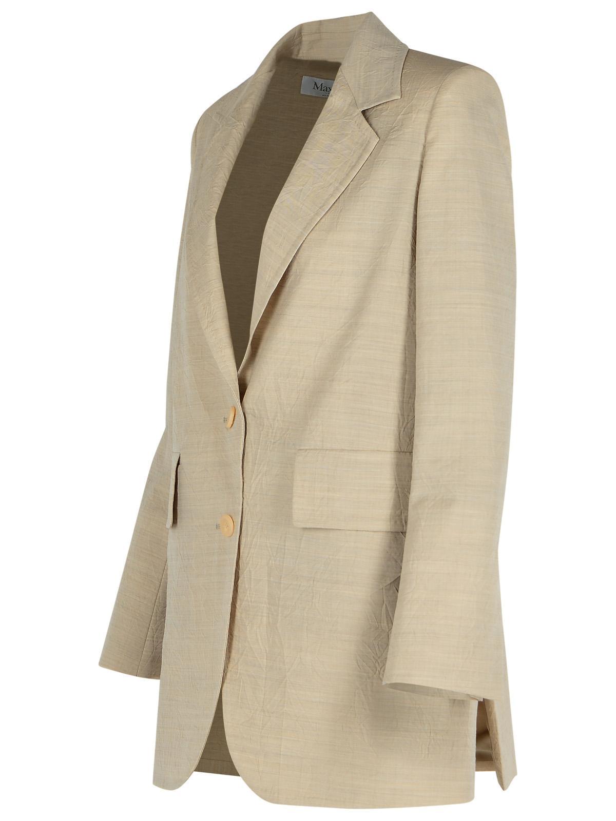 Max Mara 'Acacia' Beige Virgin Wool Jacket Women