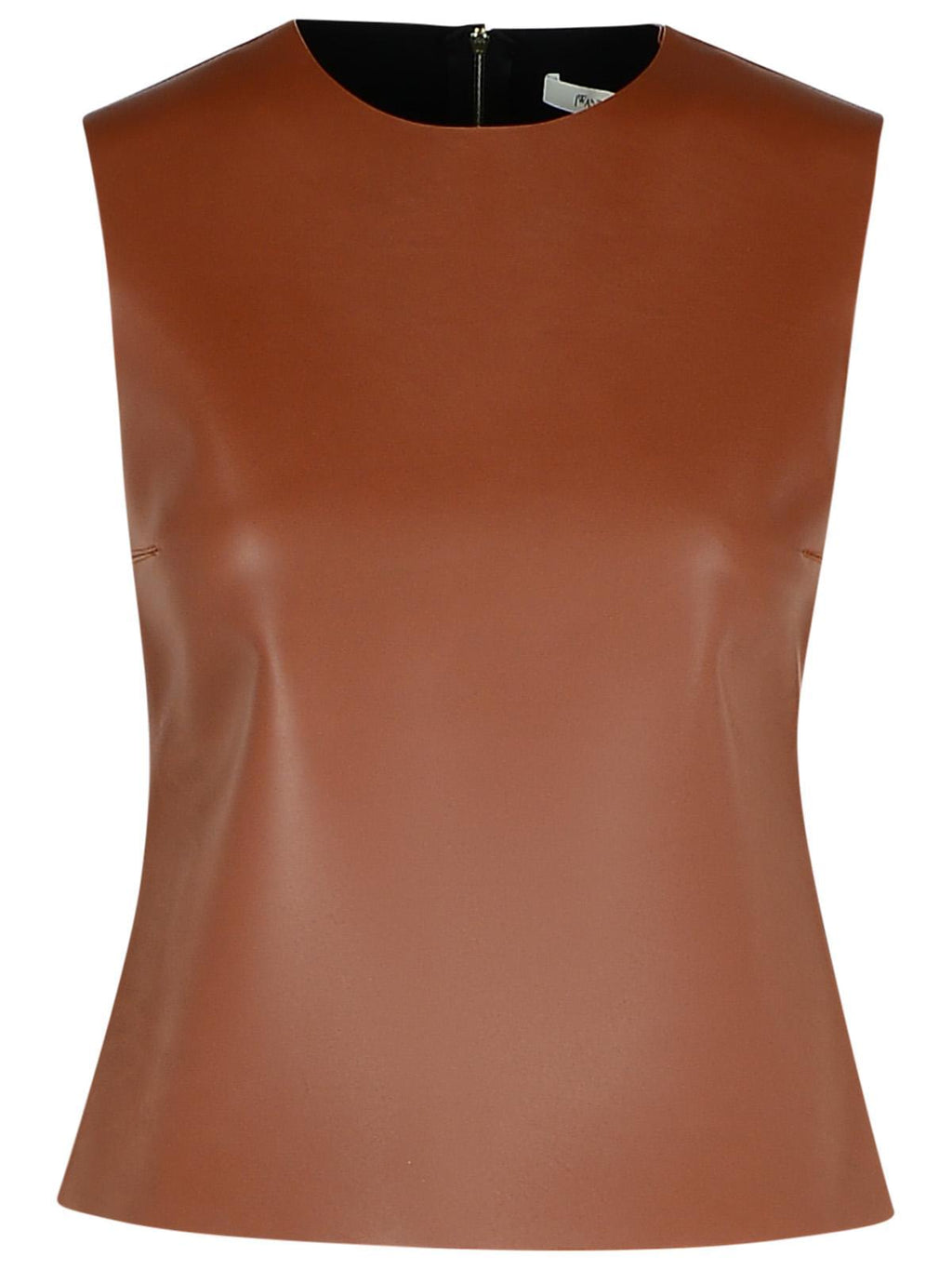 Jw Anderson Brown Leather Tank Top Women
