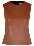 Jw Anderson Brown Leather Tank Top Women