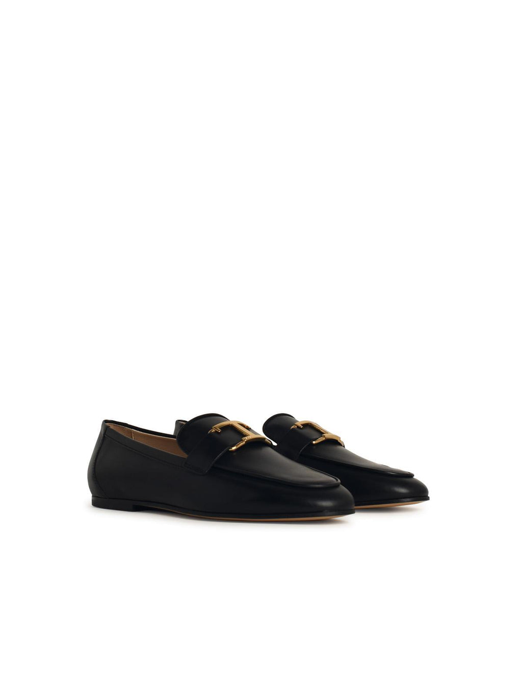 Tod's Black Leather Loafers Women