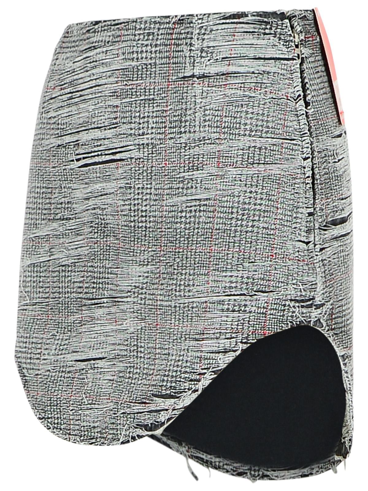 Diesel 'Ada' Grey Cotton Miniskirt Women