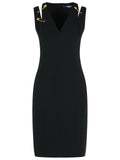 Versace Black Viscose Blend Dress Women