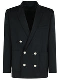 Balmain Black Virgin Wool Blazer Men