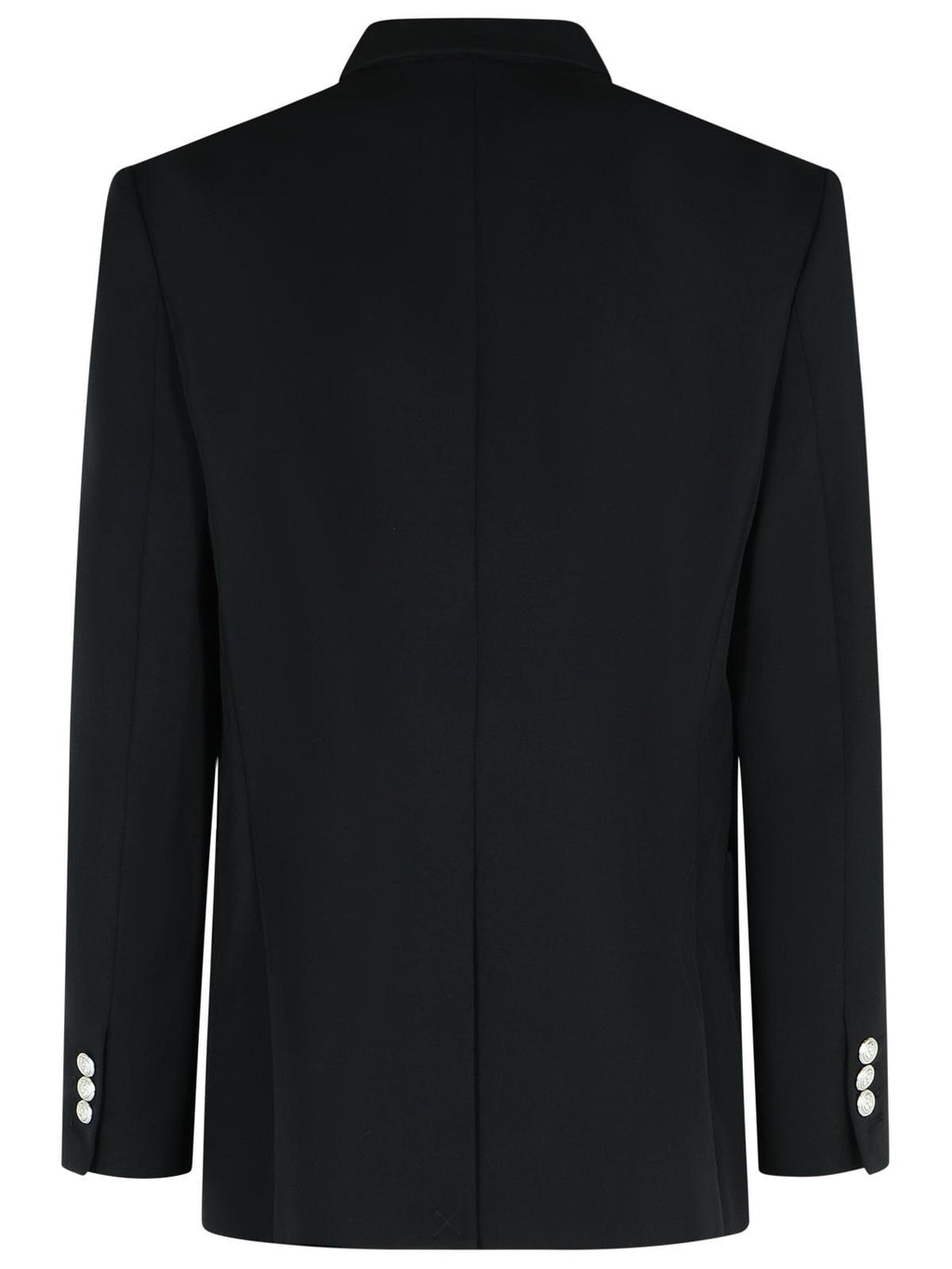 Balmain Black Virgin Wool Blazer Men