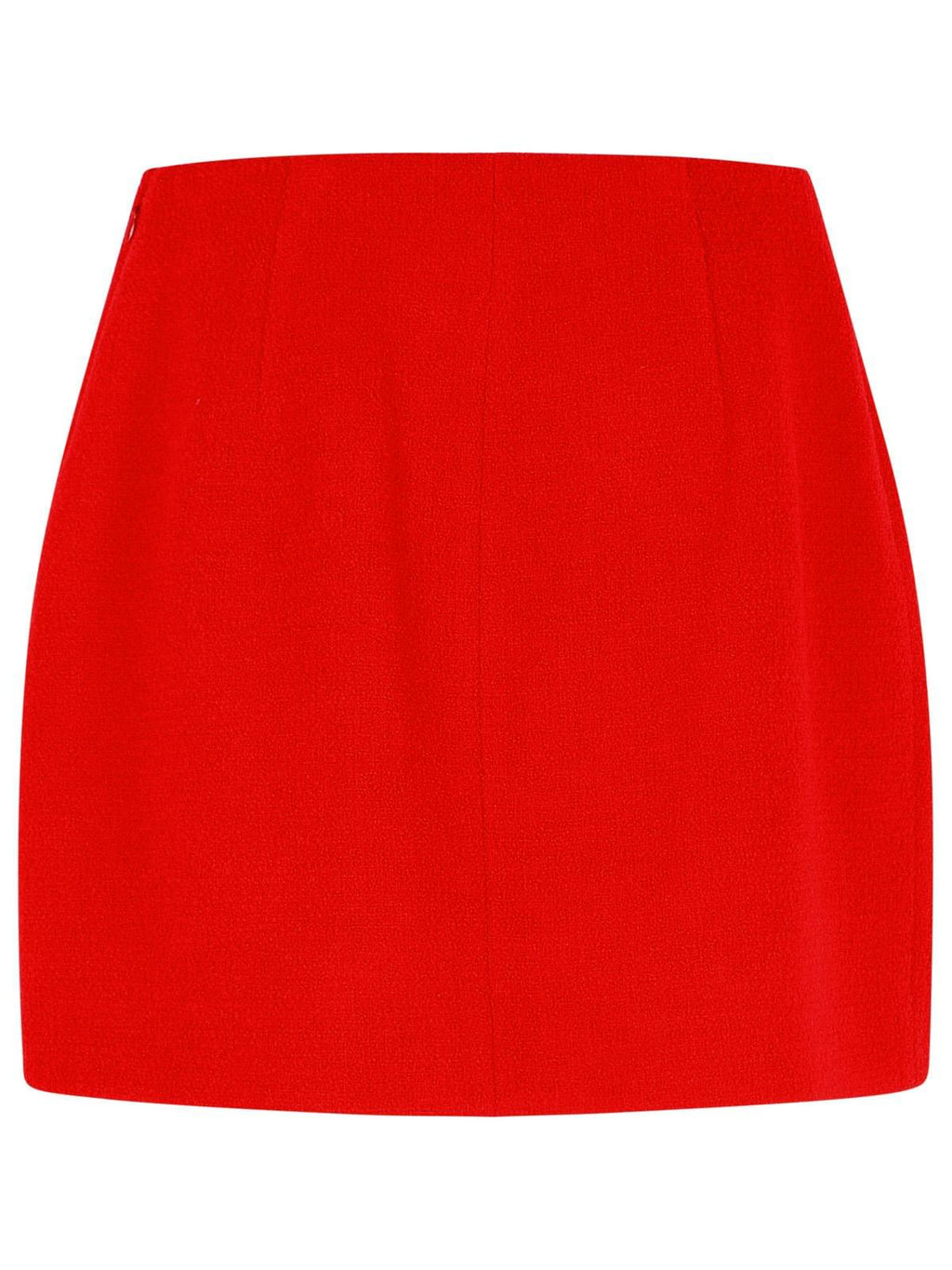 Balmain Short Skirt In Red Virgin Wool Women