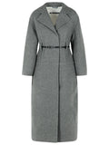 Jil Sander Grey Virgin Wool Coat Women