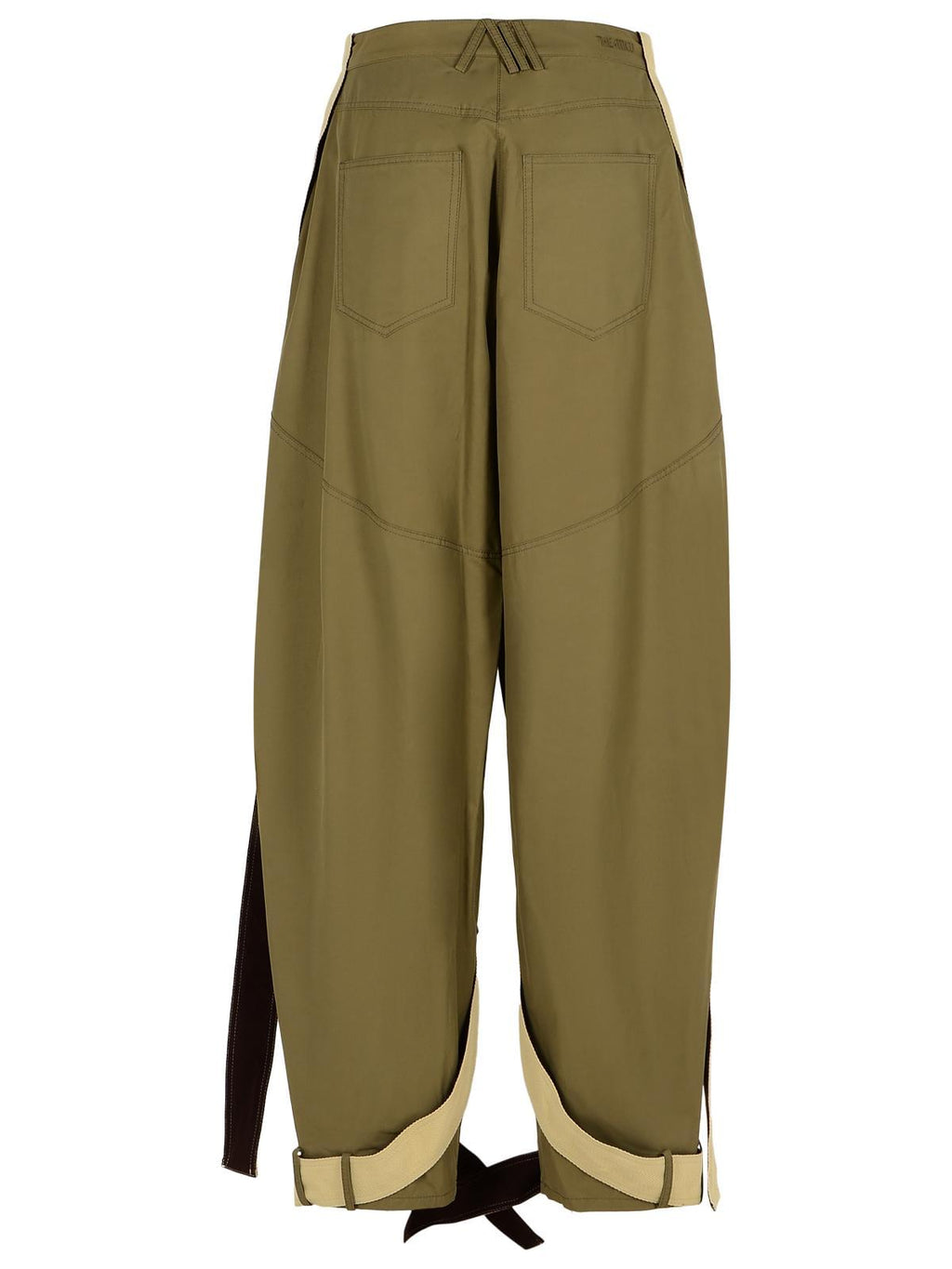 The Attico Green Cotton Blend Pants Women