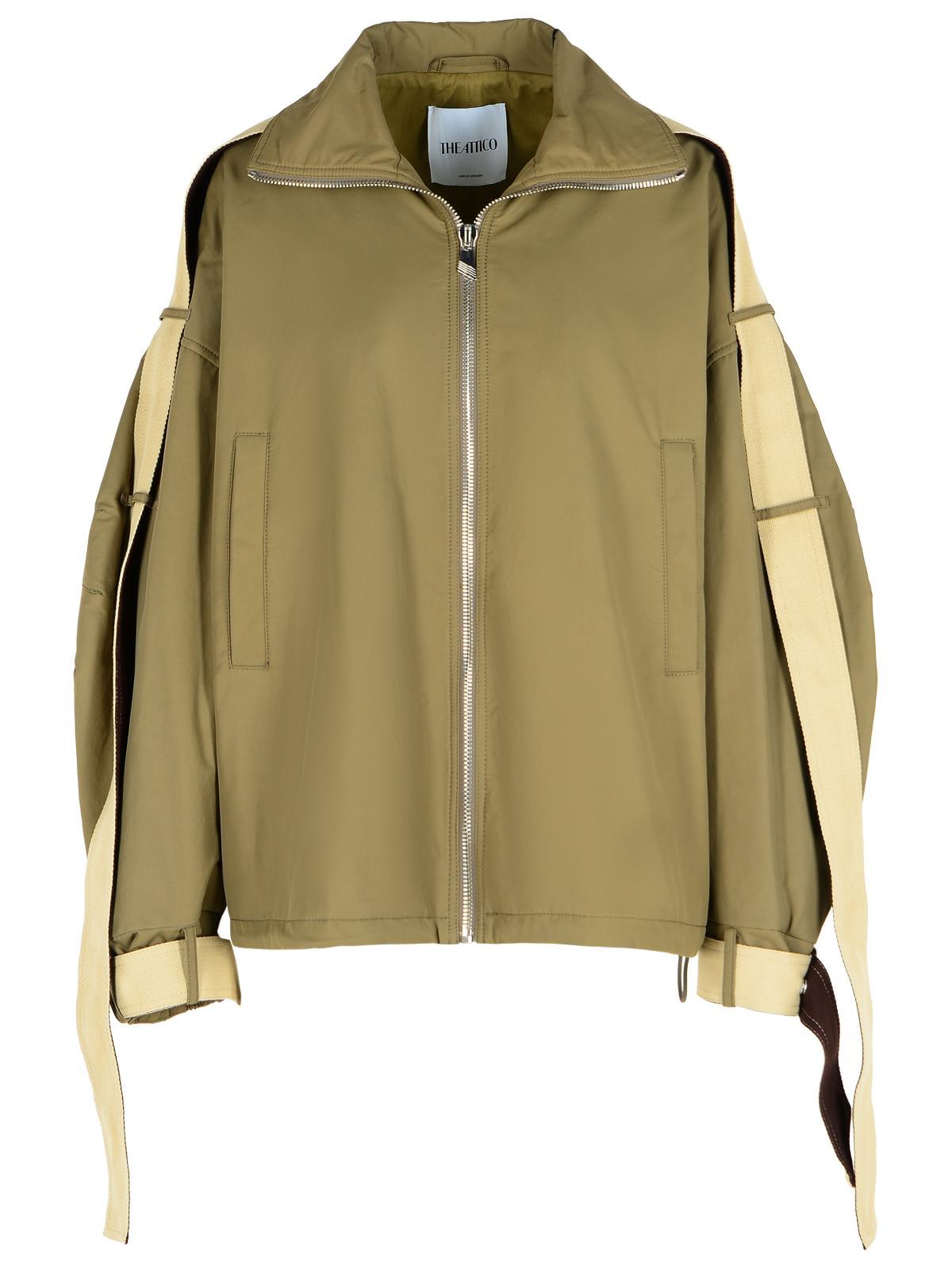 The Attico Green Cotton Blend Jacket Women