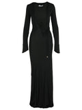 The Attico Black Viscose Dress Women