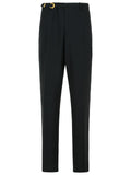 Versace Black Virgin Wool Blend Patalone Men