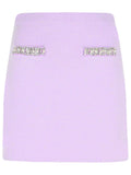 Self Portrait 'Crystal' Skirt In Lilac Viscose Blend Women