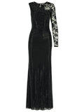 Self Portrait 'Rhinestone' Black Polyester Dress Women