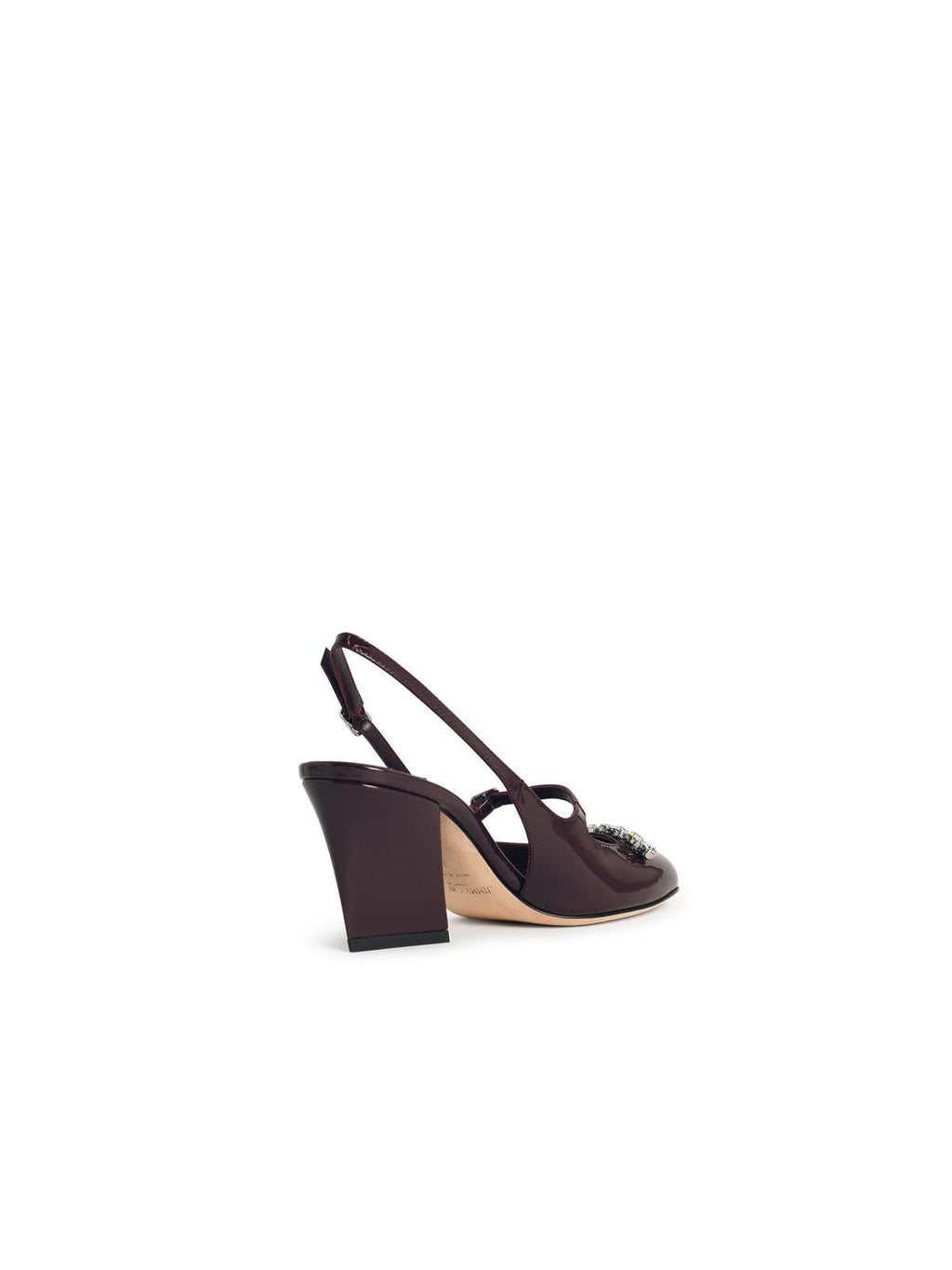 Jimmy Choo 'Belinda' Deep Merlot Leather Slingbacks Women