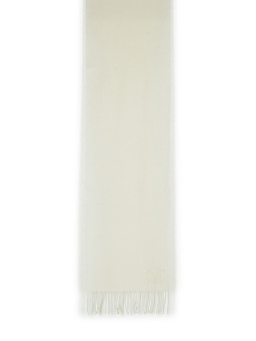 Max Mara 'Wsdalia' Optical White Cashmere Scarf Women