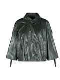 Max Mara 'Tenace' Grey Leather Jacket Women