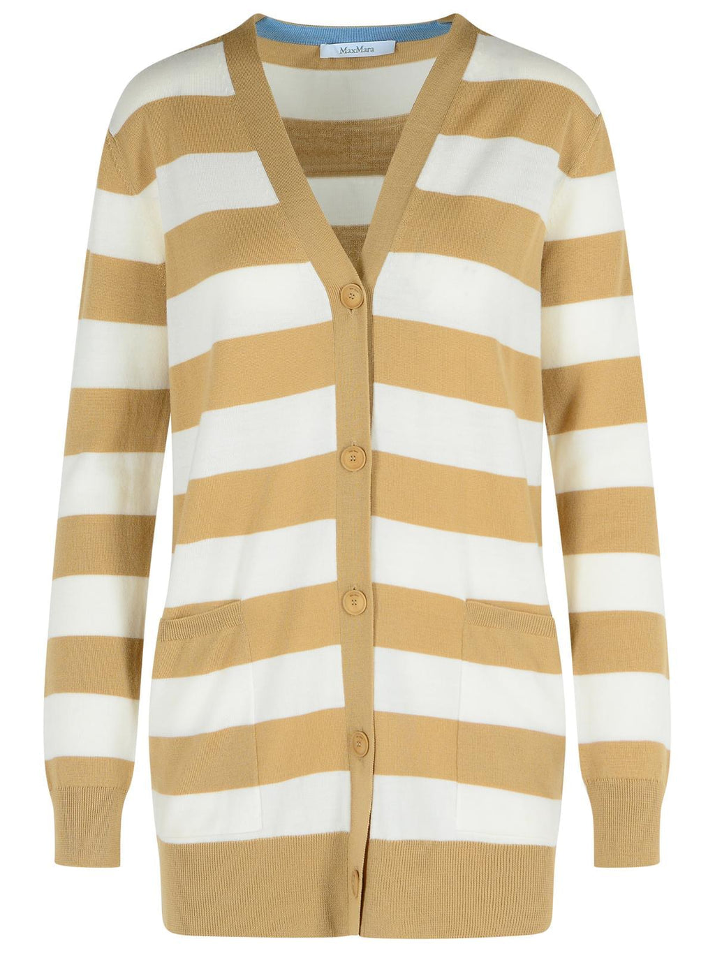 Max Mara 'Fiemme' Virgin Wool Sand Cardigan Women