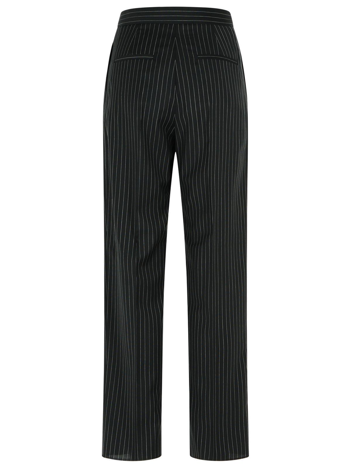 Max Mara 'Sesamo Carrot' Black Virgin Wool Tela Pants Women