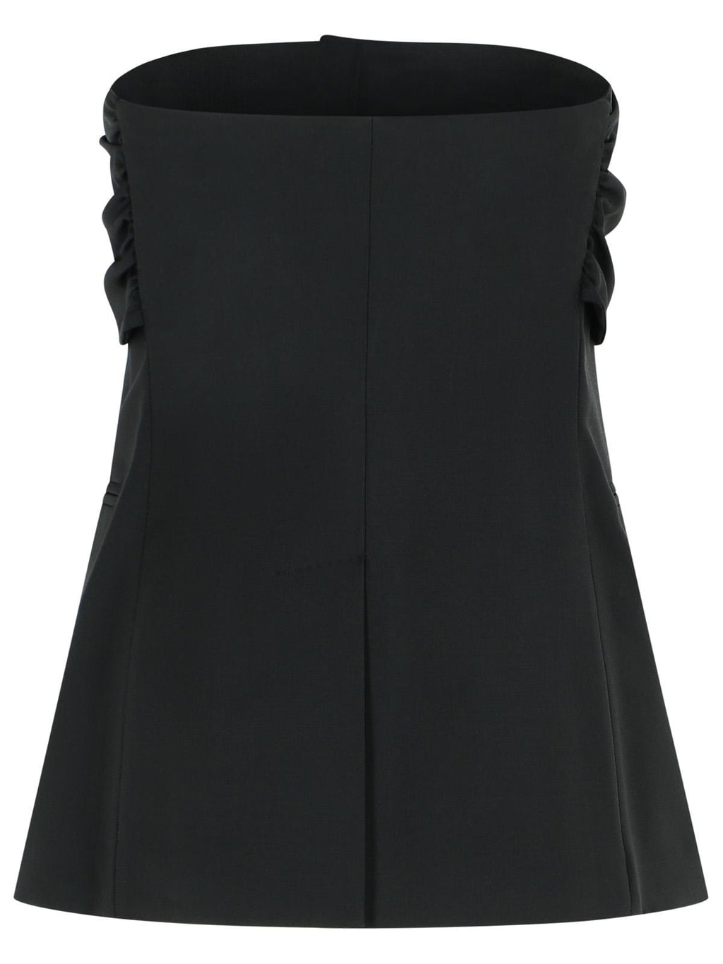 Max Mara 'Veruska' Black Virgin Wool Bustier Top Women