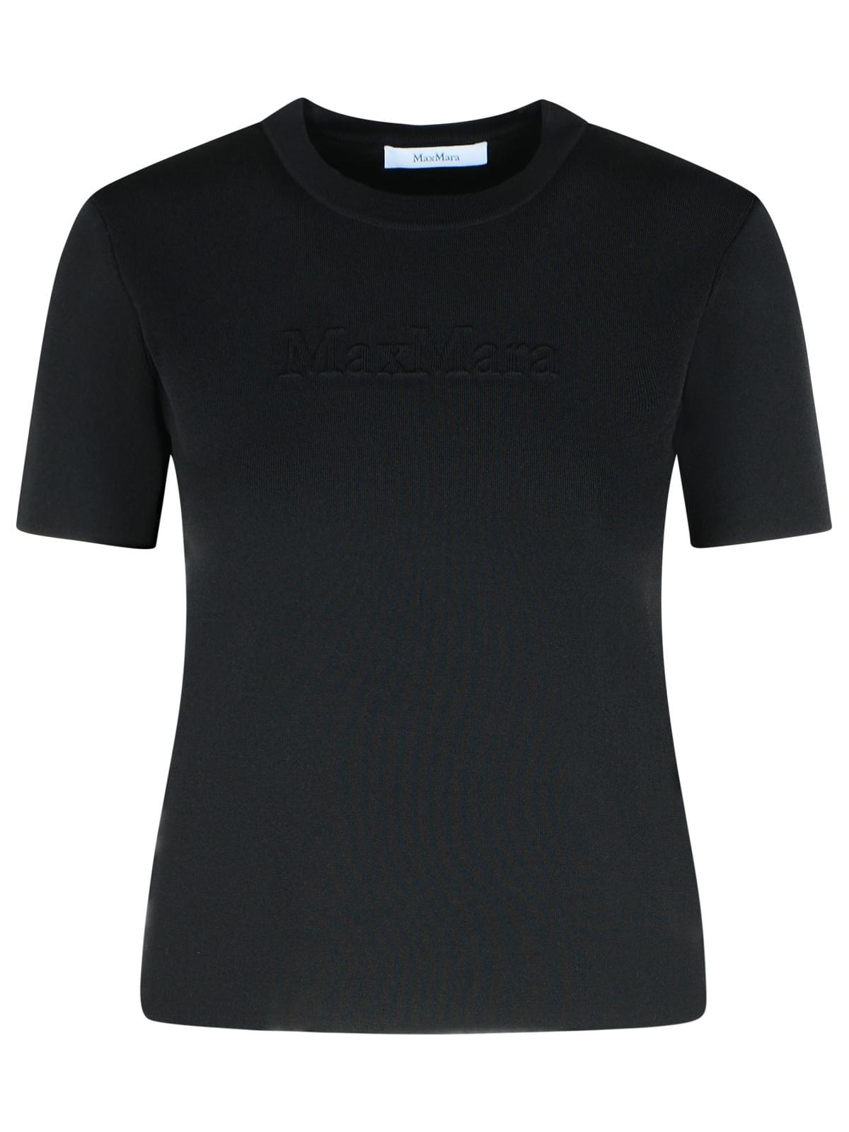Max Mara 'Adelio' Black Viscose Blend T-Shirt Women