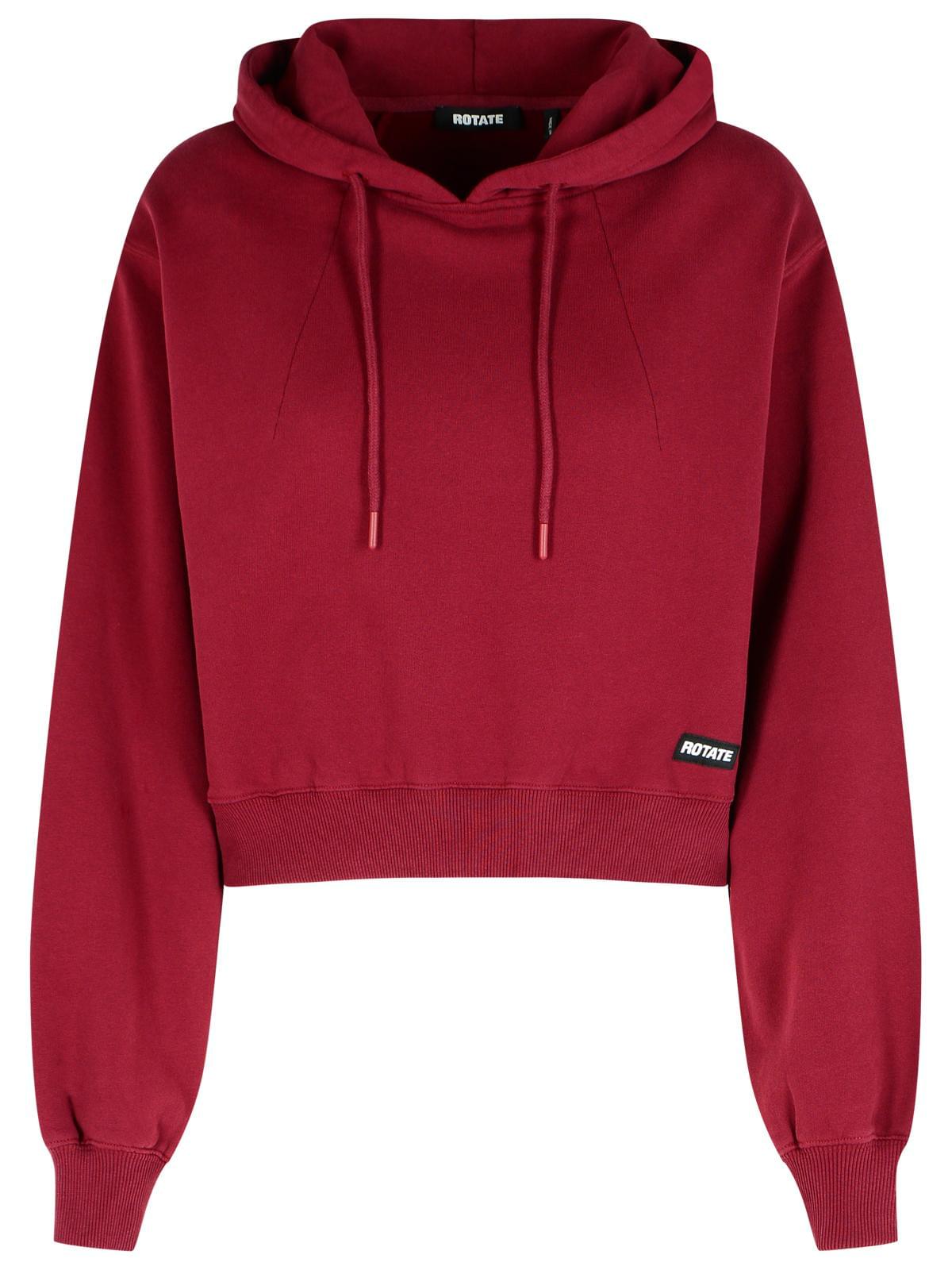 Rotate Burgundy Cotton Sweatshirt Women