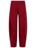 Rotate Pantalo In Burgundy Cotton Women