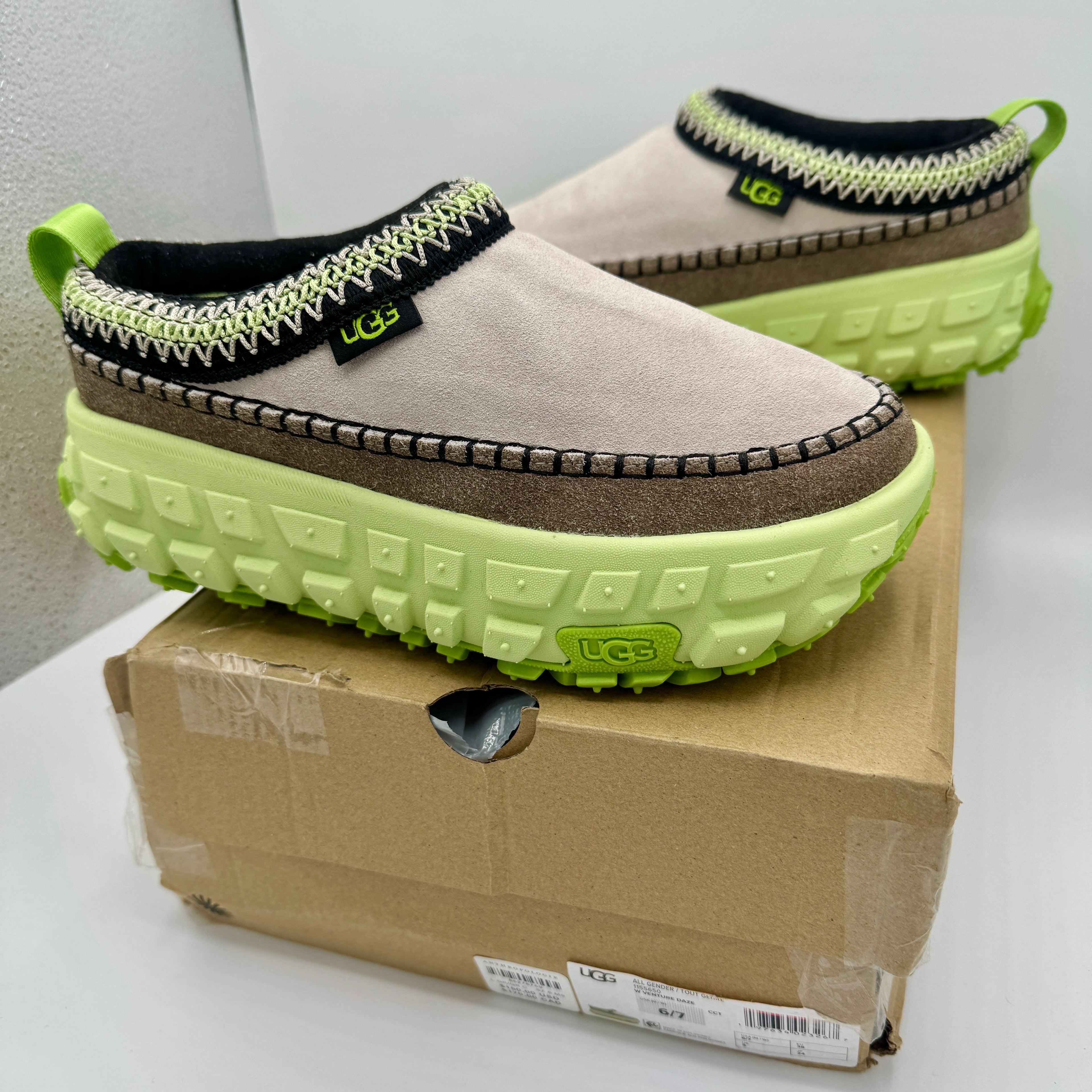 Ugg Venture Daze Platform Slide Shoes Unisex Green