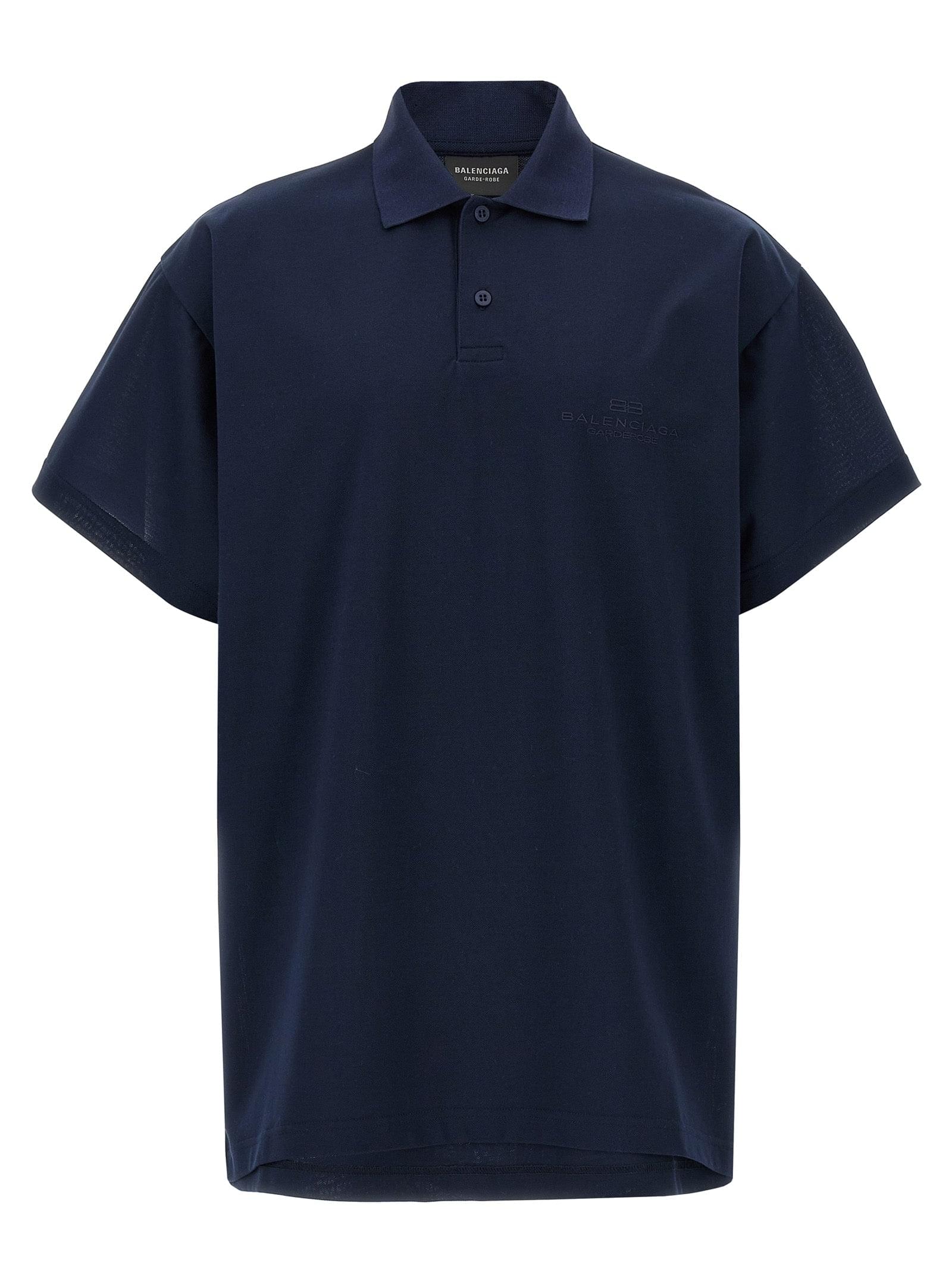 Balenciaga Men Embroidery Polo Shirt
