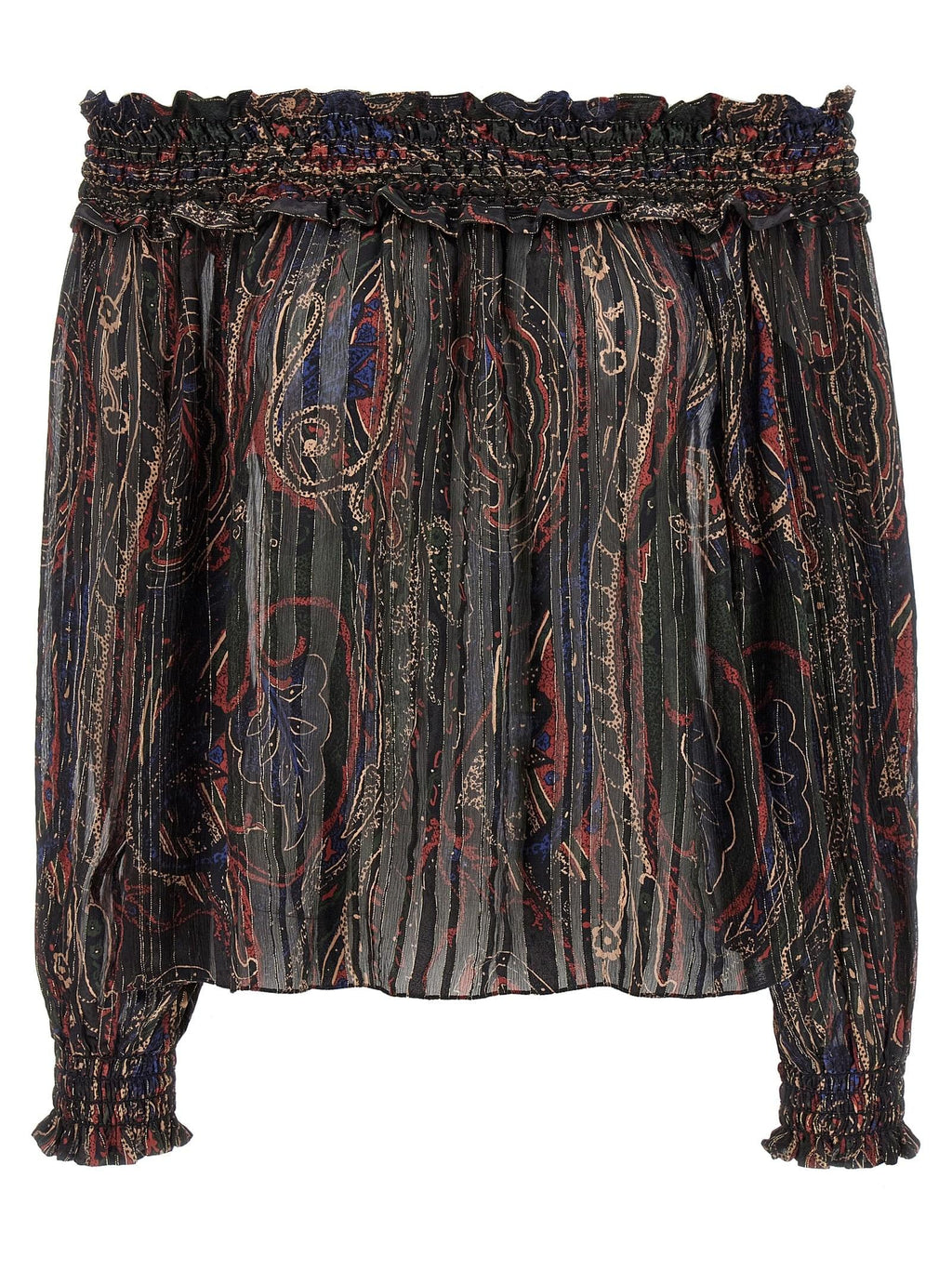Saint Laurent Women Smock Stitch Blouse