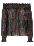 Saint Laurent Women Smock Stitch Blouse