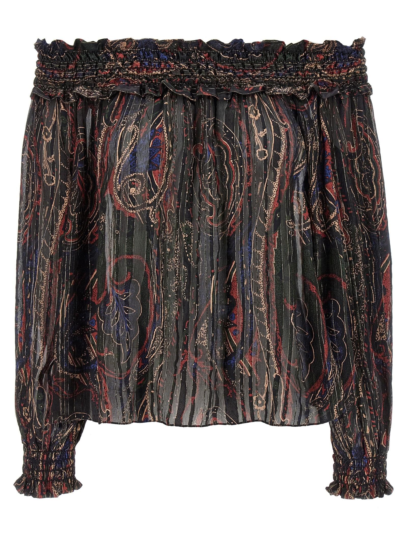 Saint Laurent Women Smock Stitch Blouse