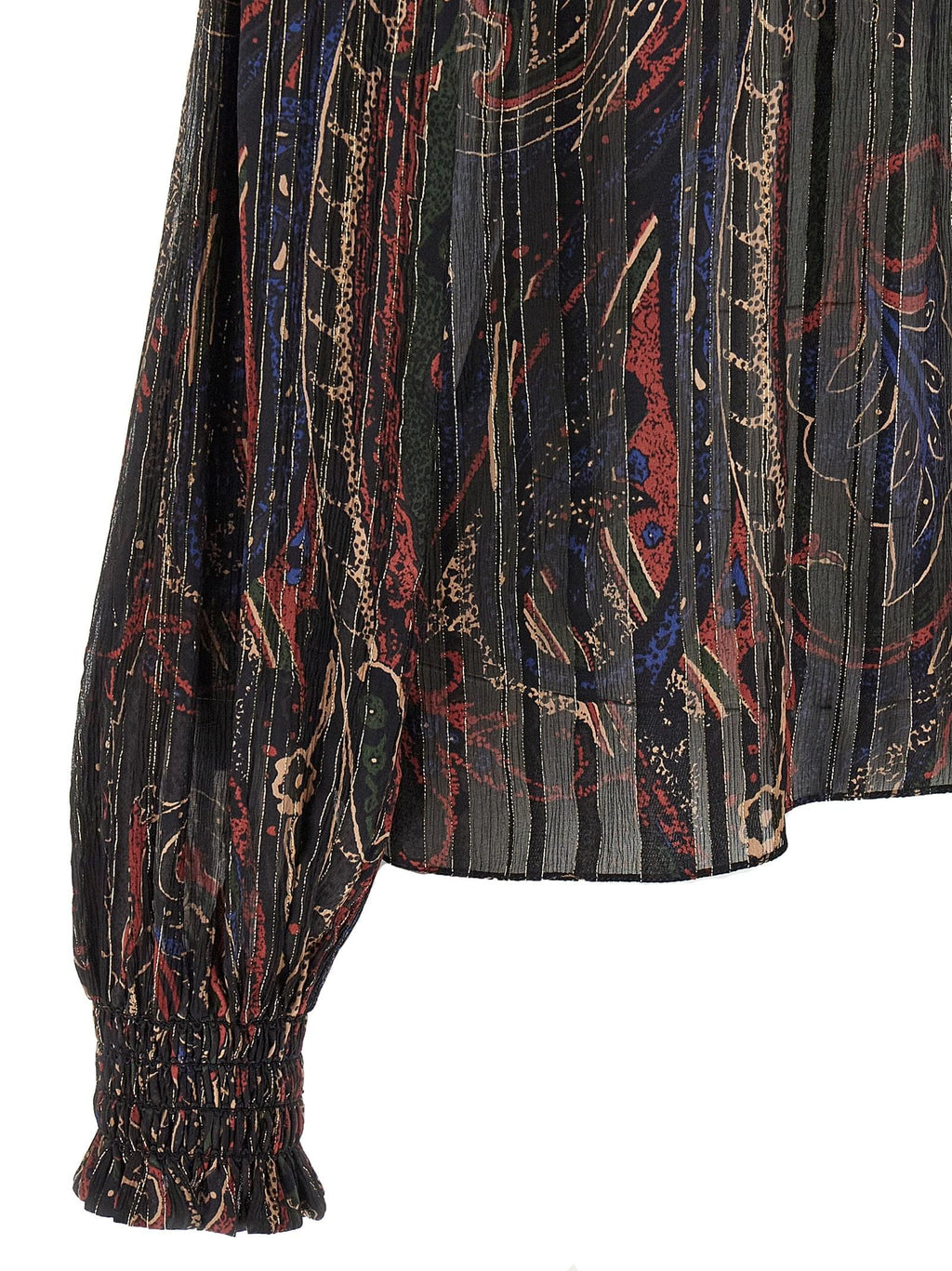 Saint Laurent Women Smock Stitch Blouse