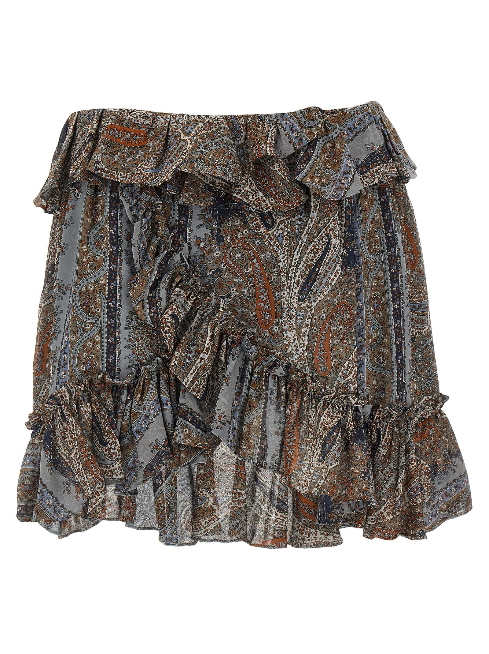 Saint Laurent Women All Over Print Skirt