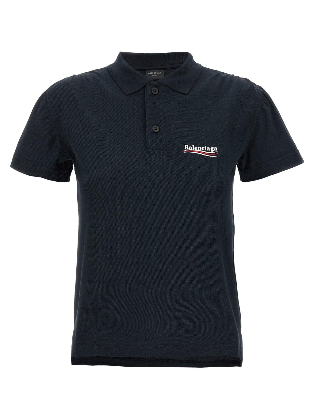 Balenciaga Women Logo Embroidery Polo Shirt