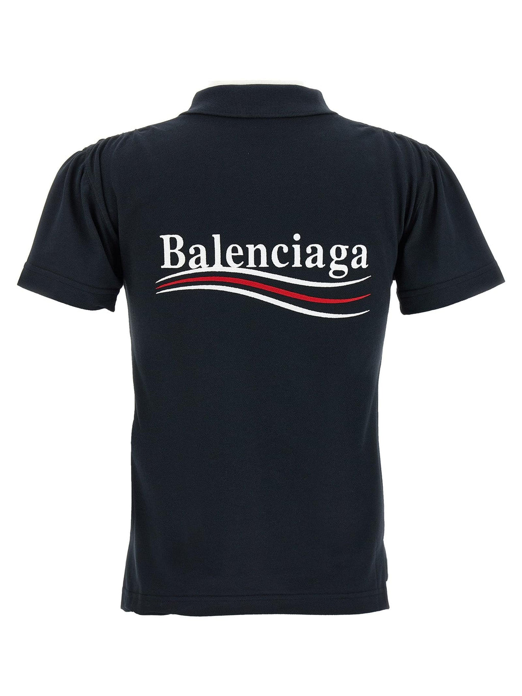 Balenciaga Women Logo Embroidery Polo Shirt