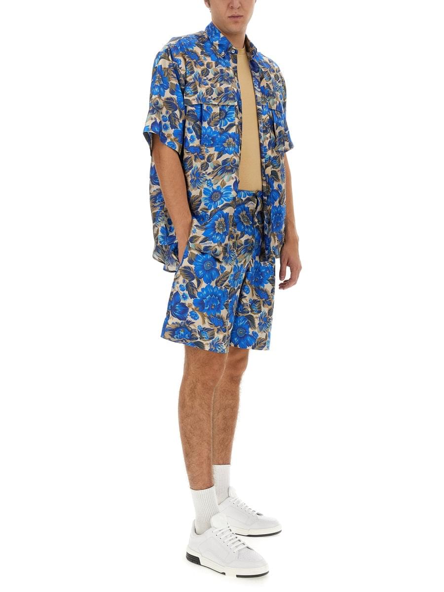 Moschino Men Short All Over Blue Flower