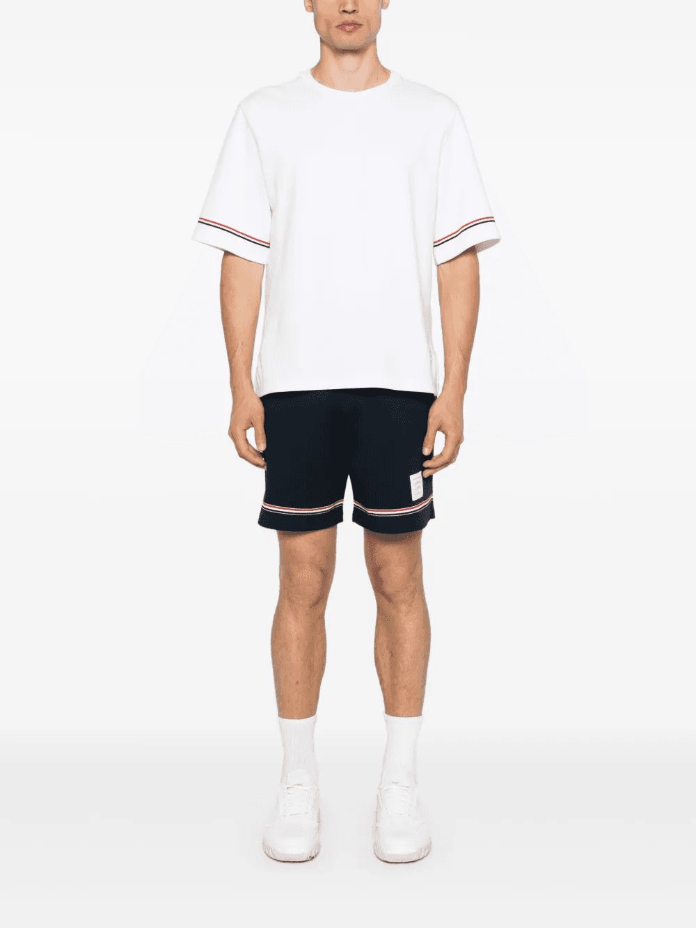 Thom Browne Men Rwb Stripe T-Shirt