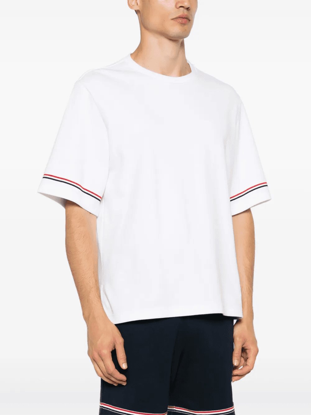 Thom Browne Men Rwb Stripe T-Shirt