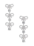 Self-Portrait Women Crystal Micro Bow Tiered Earrings