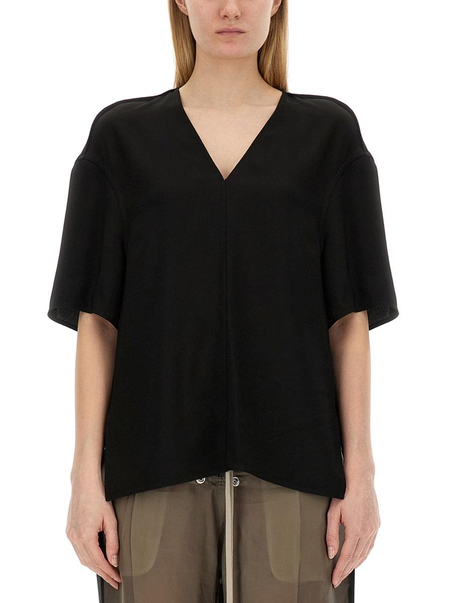 Rick Owens Women V-Neck T-Shirt