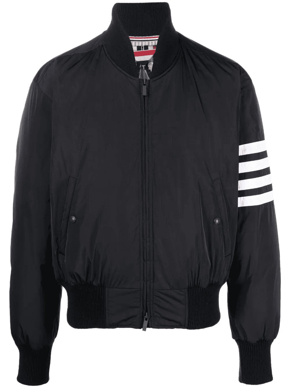 Thom Browne Men Bomber Jacket With 4-Stripe Detail